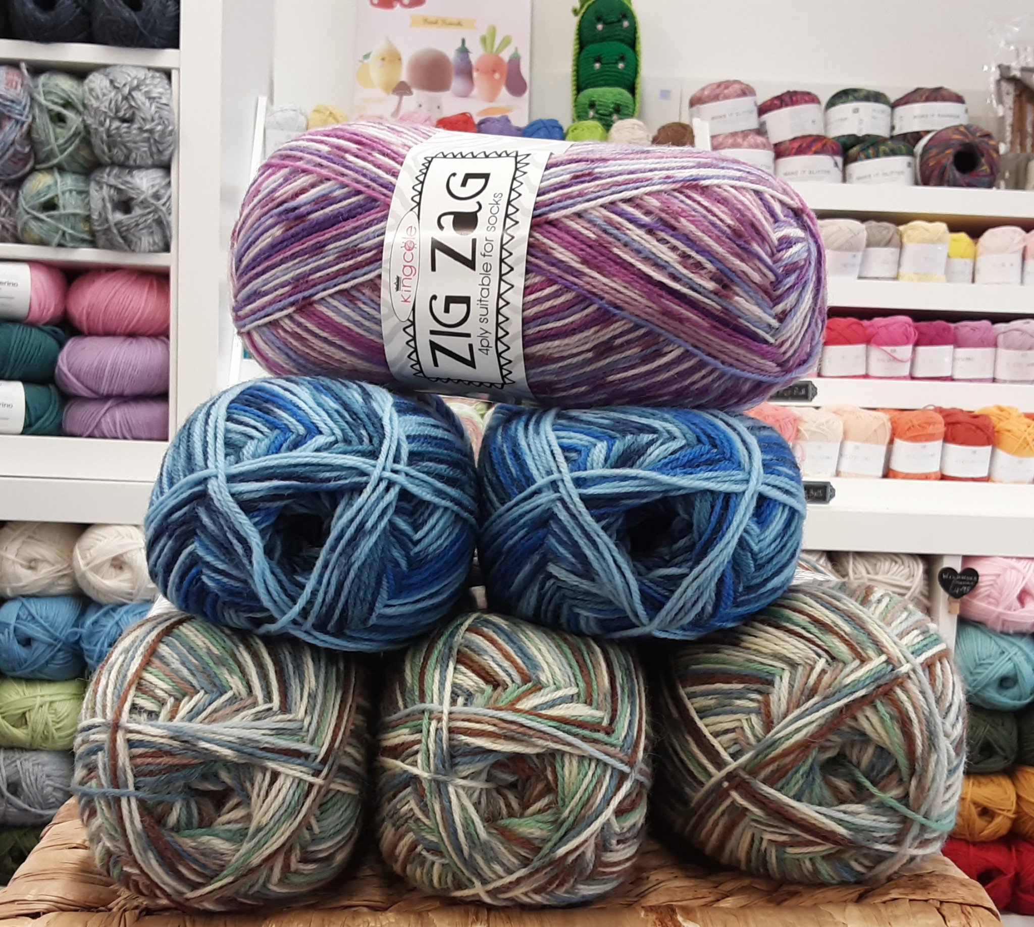 King Cole Zig Zag 4ply Yarn Stitch & Knit