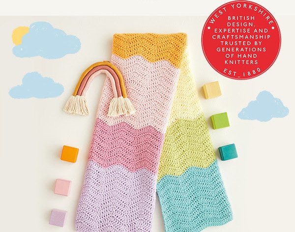 Rainbow Wave Blanket – Crochet