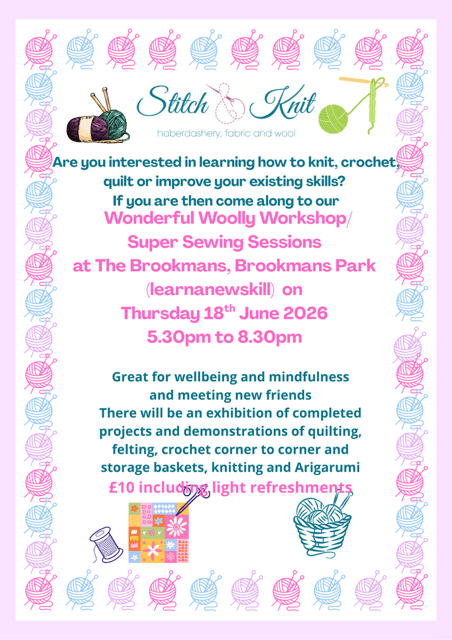 Diary dates at Stitch and Knit